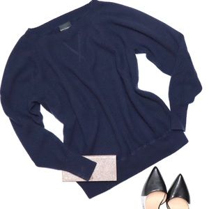 J. CREW Italian Cashmere Crew Neck Sweater Blue XS